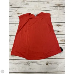 Top Sleeveless By Evereve In Orange, Size: L