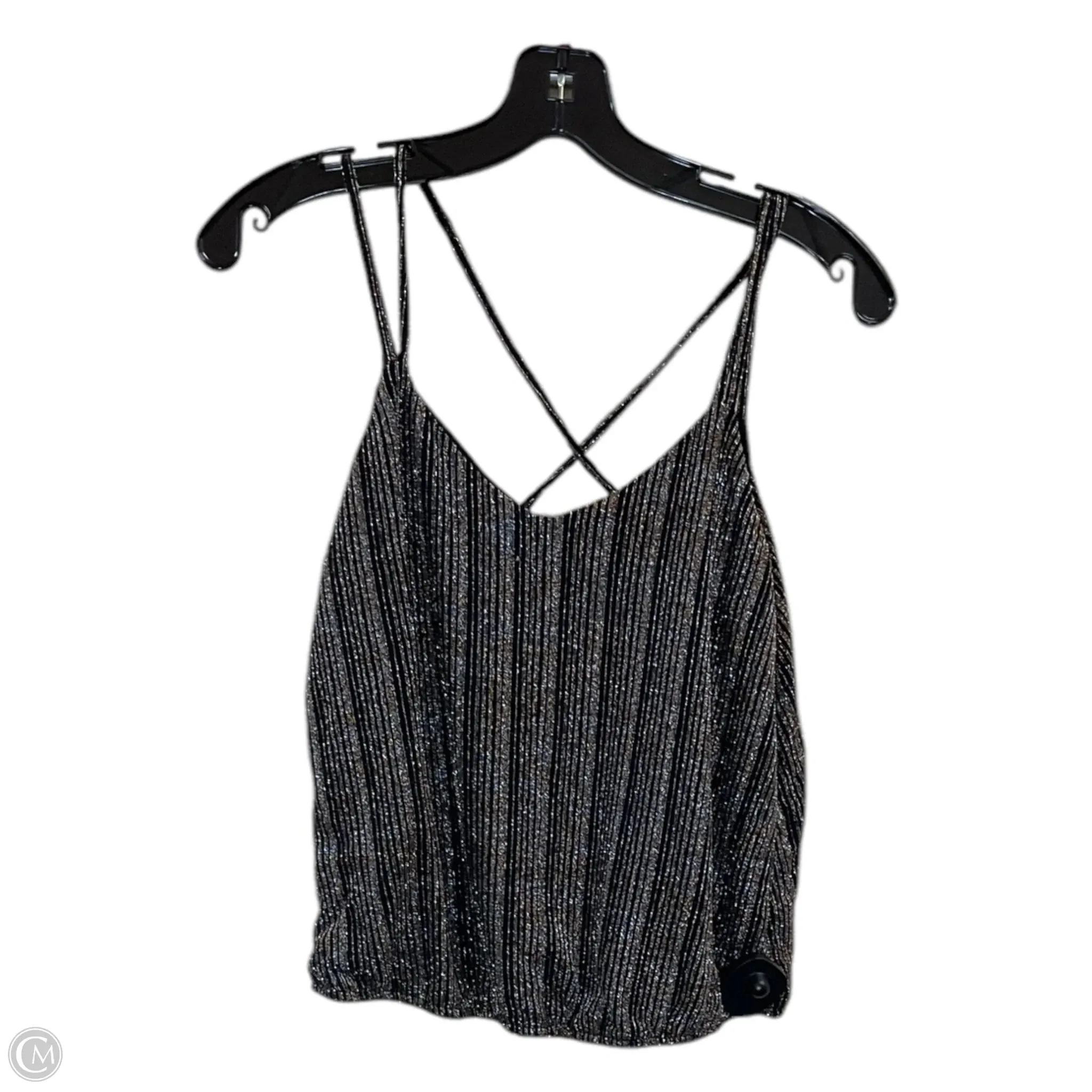 Top Sleeveless By Express In Black & Gold, Size: M