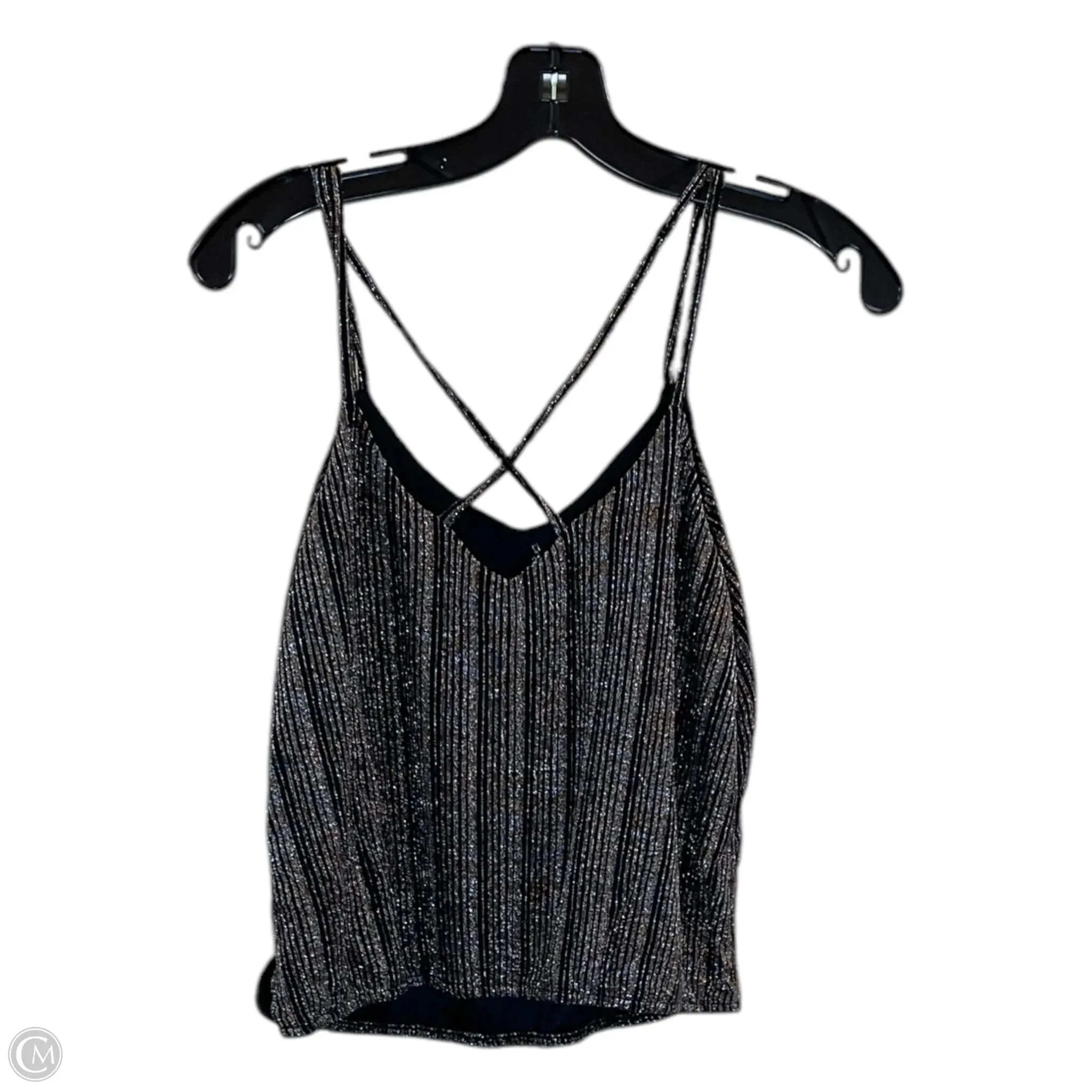 Top Sleeveless By Express In Black & Gold, Size: M