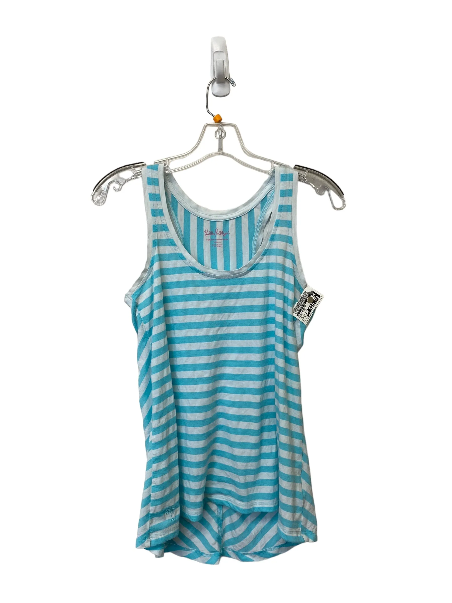 Top Sleeveless By Lilly Pulitzer In Blue & White, Size: S