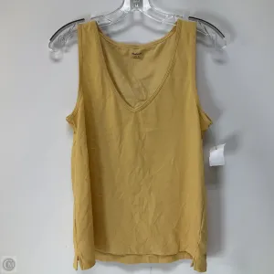 Top Sleeveless By Madewell In Yellow, Size: M