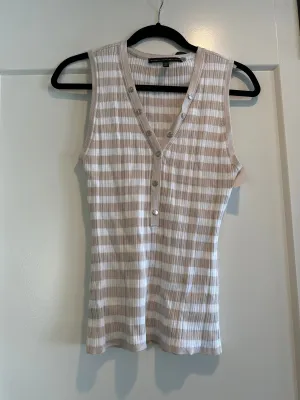 Top Sleeveless By White House Black Market In Tan, Size: L