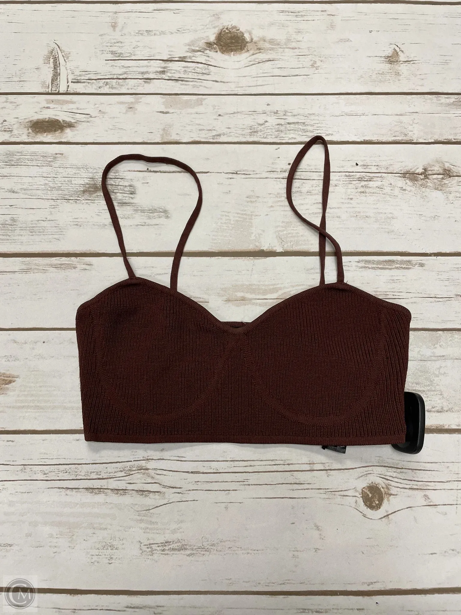 Top Sleeveless By Zara In Brown, Size: S