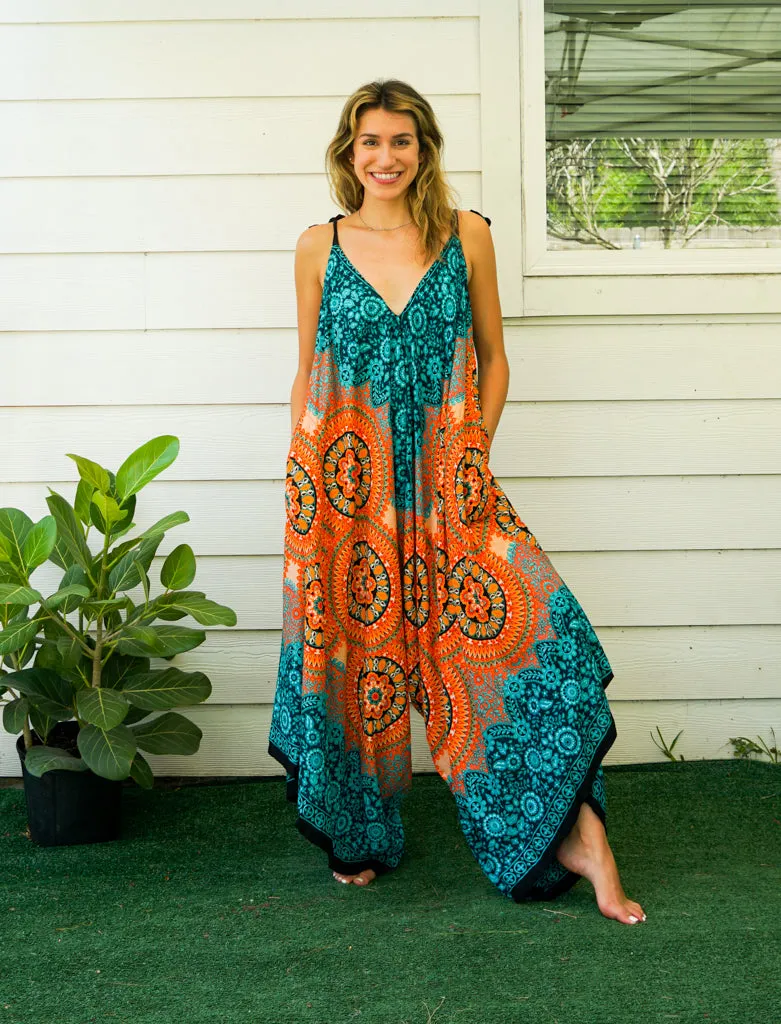 Tropical Mandala Boho Jumpsuit