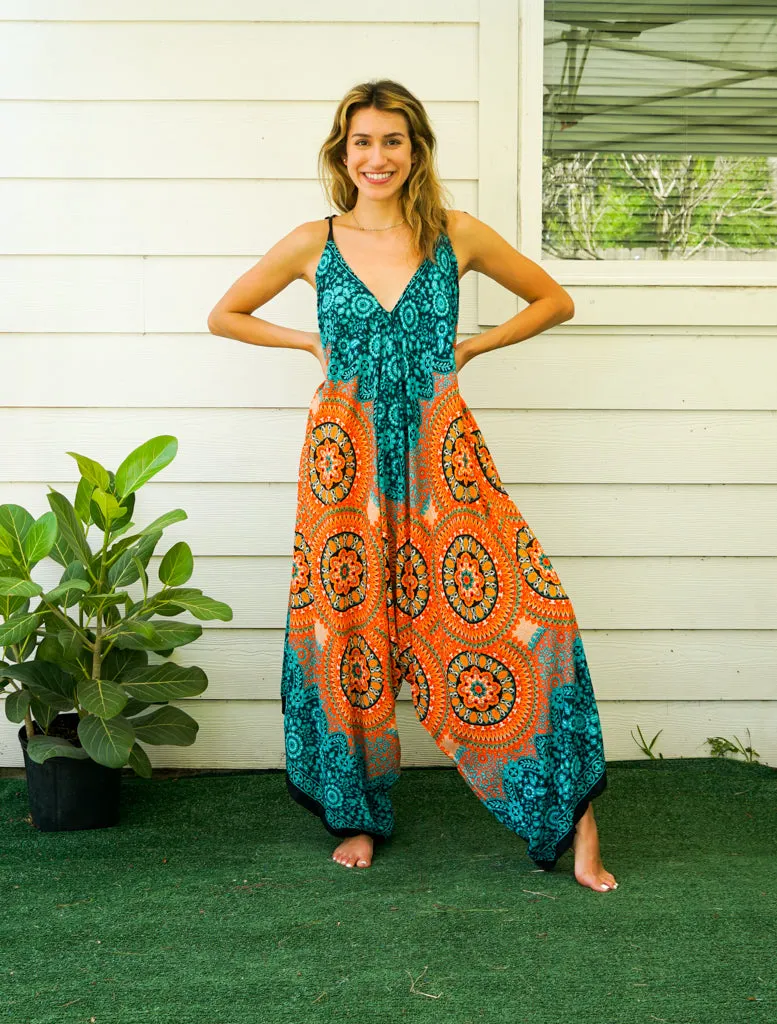 Tropical Mandala Boho Jumpsuit