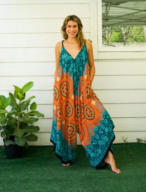 Tropical Mandala Boho Jumpsuit