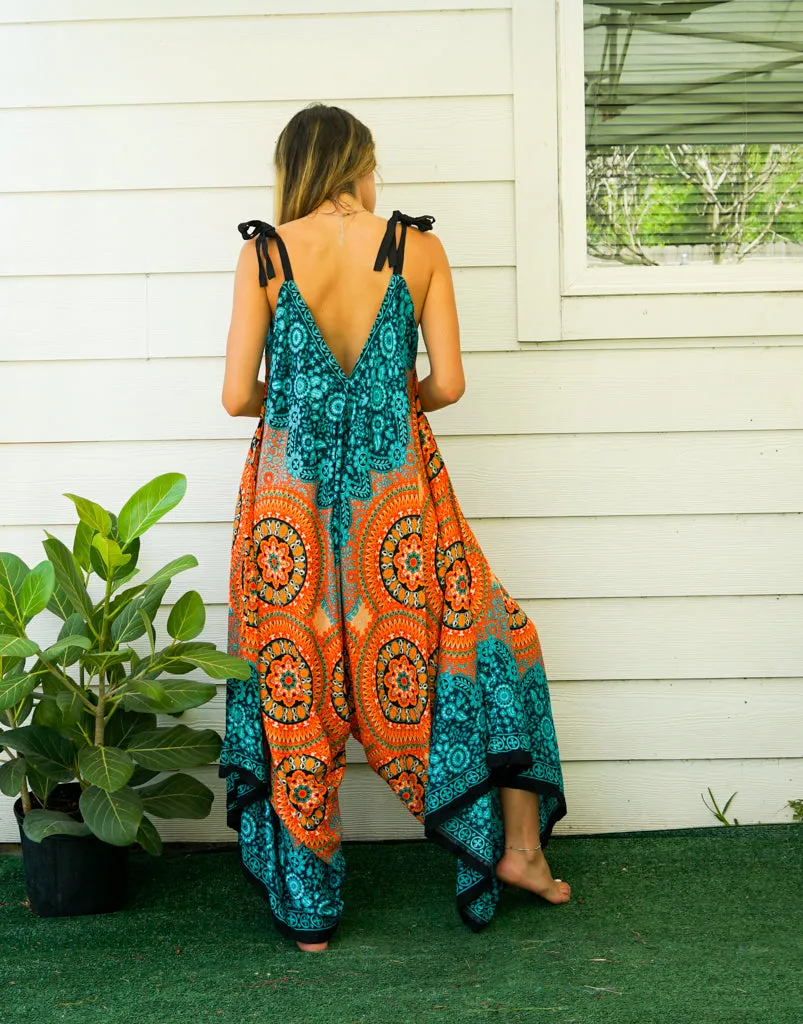 Tropical Mandala Boho Jumpsuit