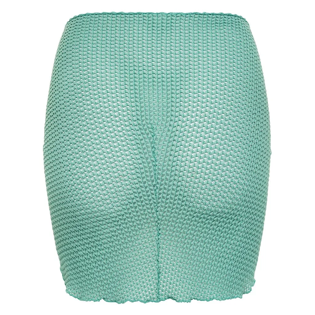 Turquoise Crochet Sarong