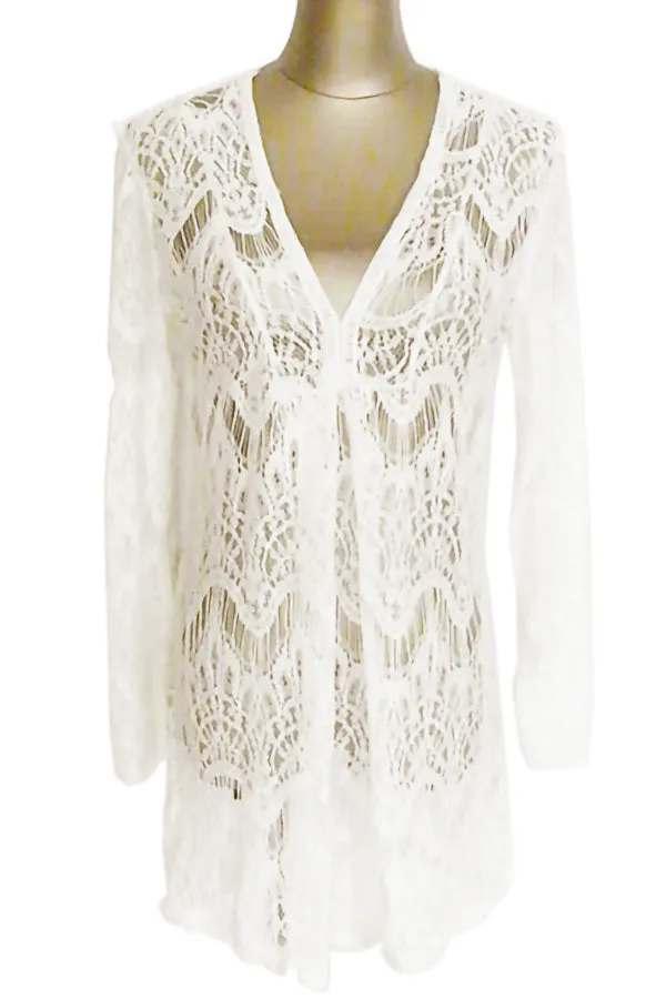 V-neck Lace Beach Blouse