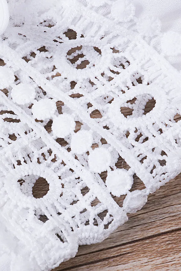 V-neck lace beach blouse