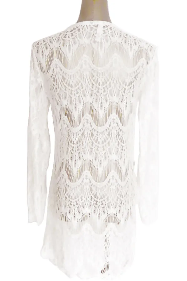 V-neck Lace Beach Blouse