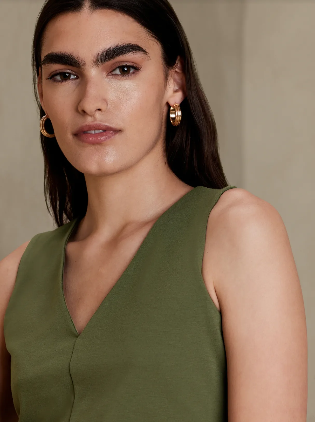 V-Neck Ponte Top