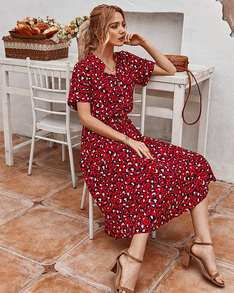 Vintage leopard print dress