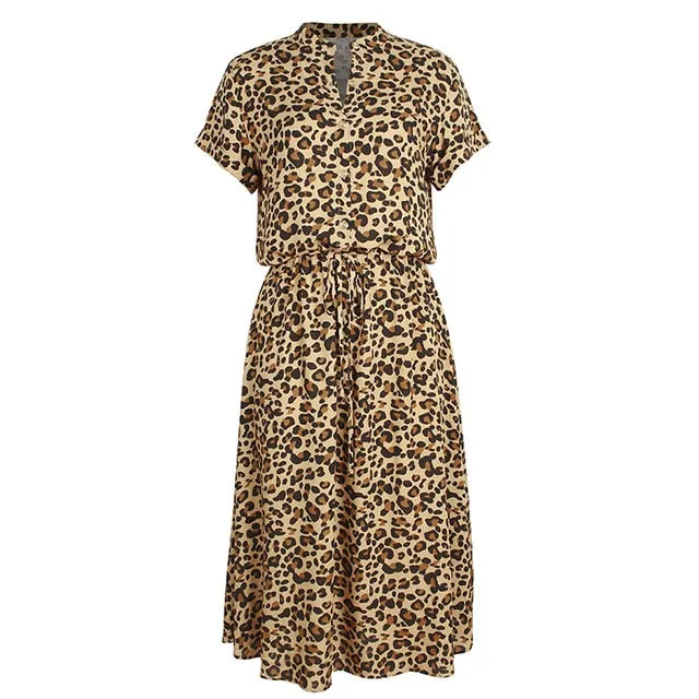 Vintage leopard print dress
