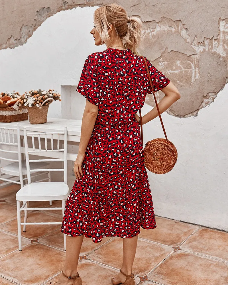 Vintage leopard print dress