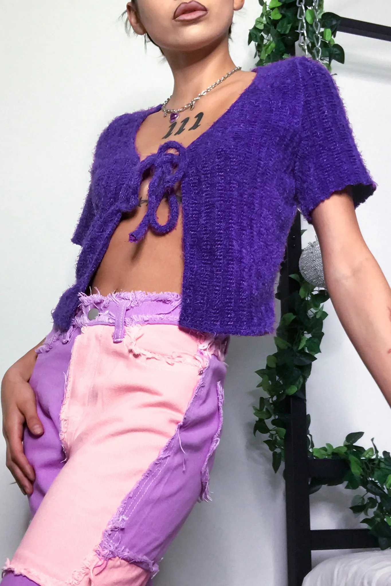 Violet Potion Fluffy Cardigan