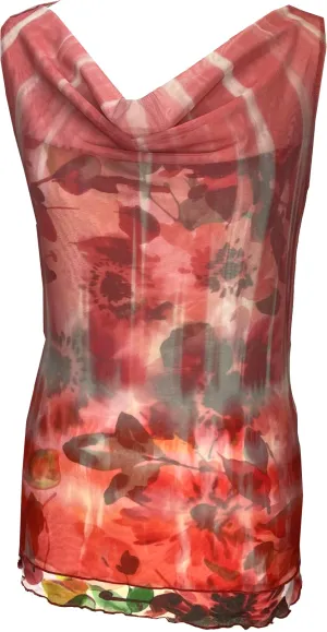 Watermelon Cowl Neck Top