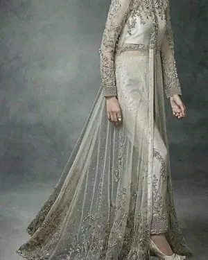 Wedding bridal maxi with nagh dabka and pearls work Model # B 188