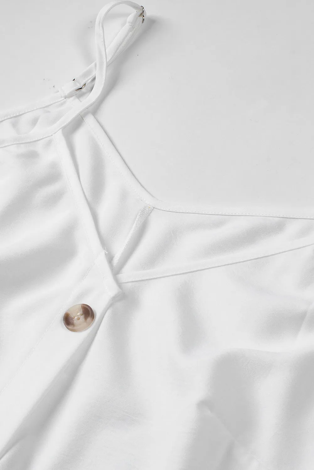 White Buttoned Slip Dress