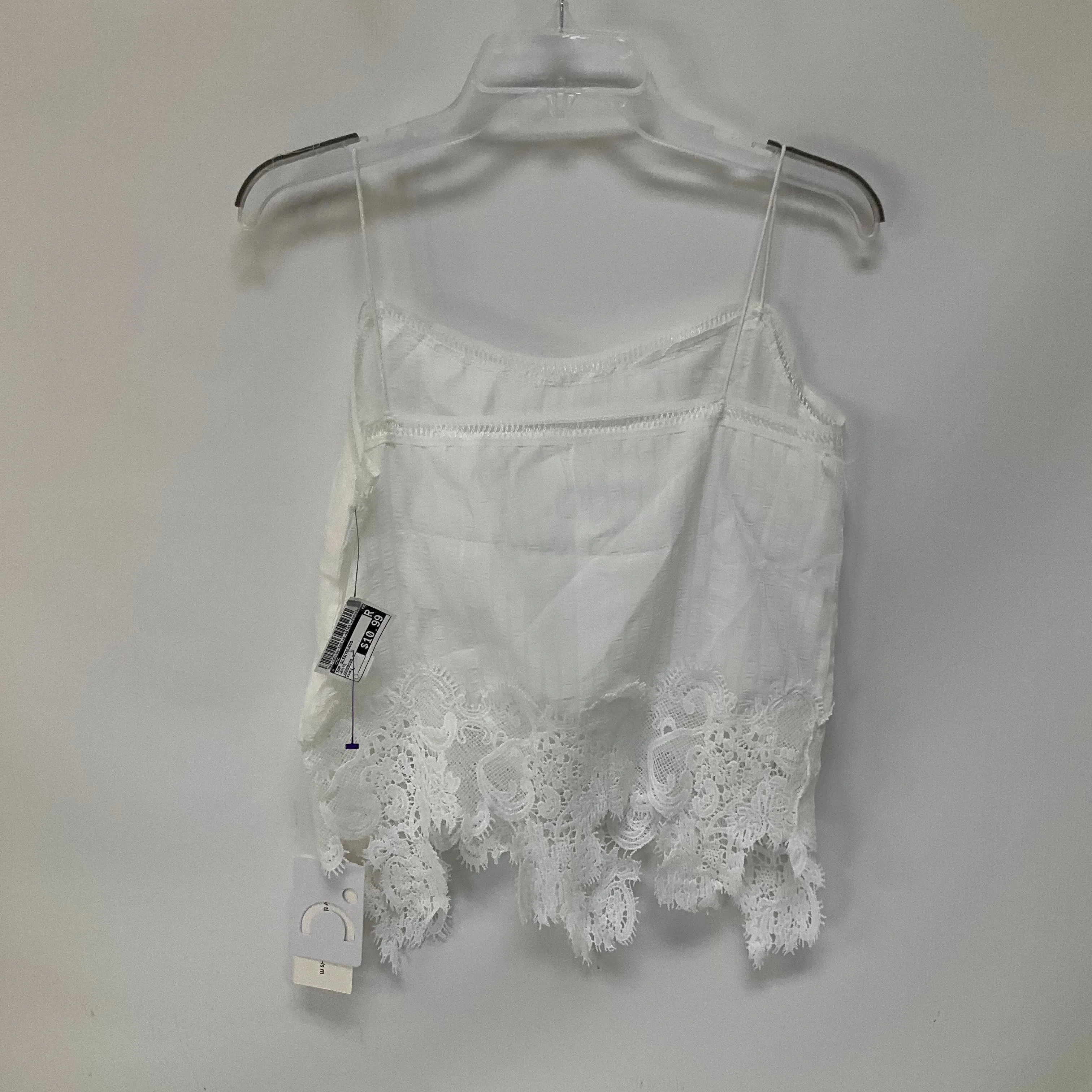 White Top Sleeveless Cmc, Size L