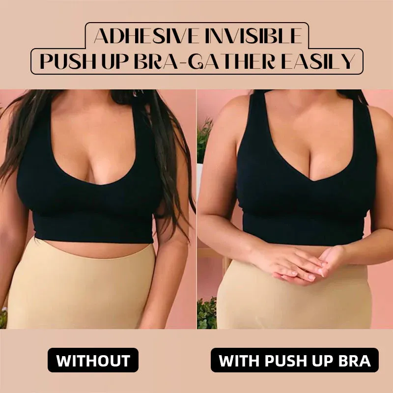 Women's Adhesive Invisible Reusable Push up Bra( Buy 1 Get 1 Free 2 Items Black Nude )