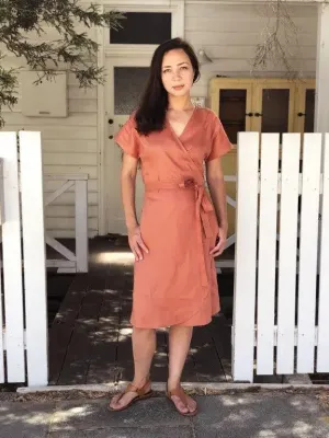 Wrap Linen Dress by Soelis