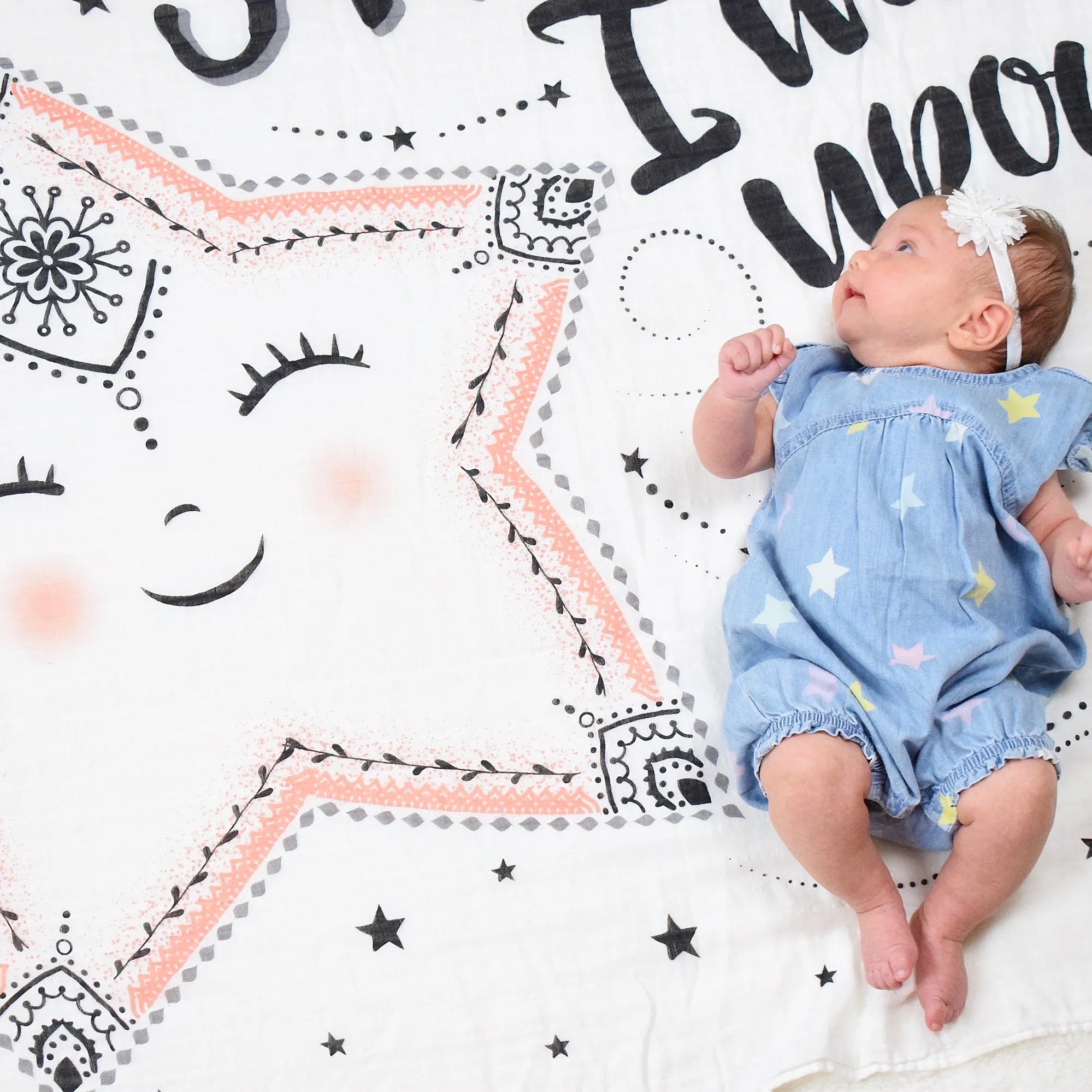 You are the Star Organic Muslin Blanket
