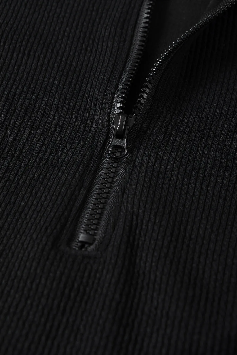 Zip up Mock Neck Ribbed Bodysuit